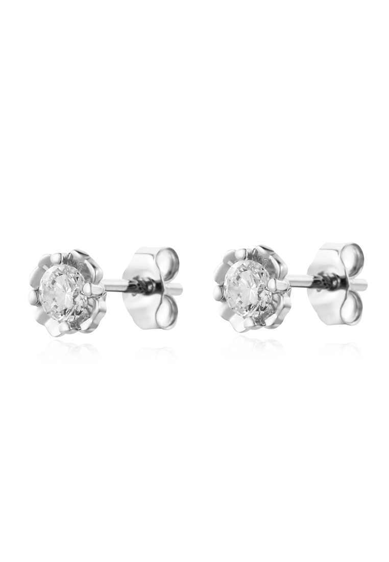 

Серьги-пусеты из серебра с фианитом Ogisana A38335, A38335