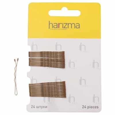 

Невидимки Harizma 40 мм волна 24 шт коричневые h10532-04, Коричневый