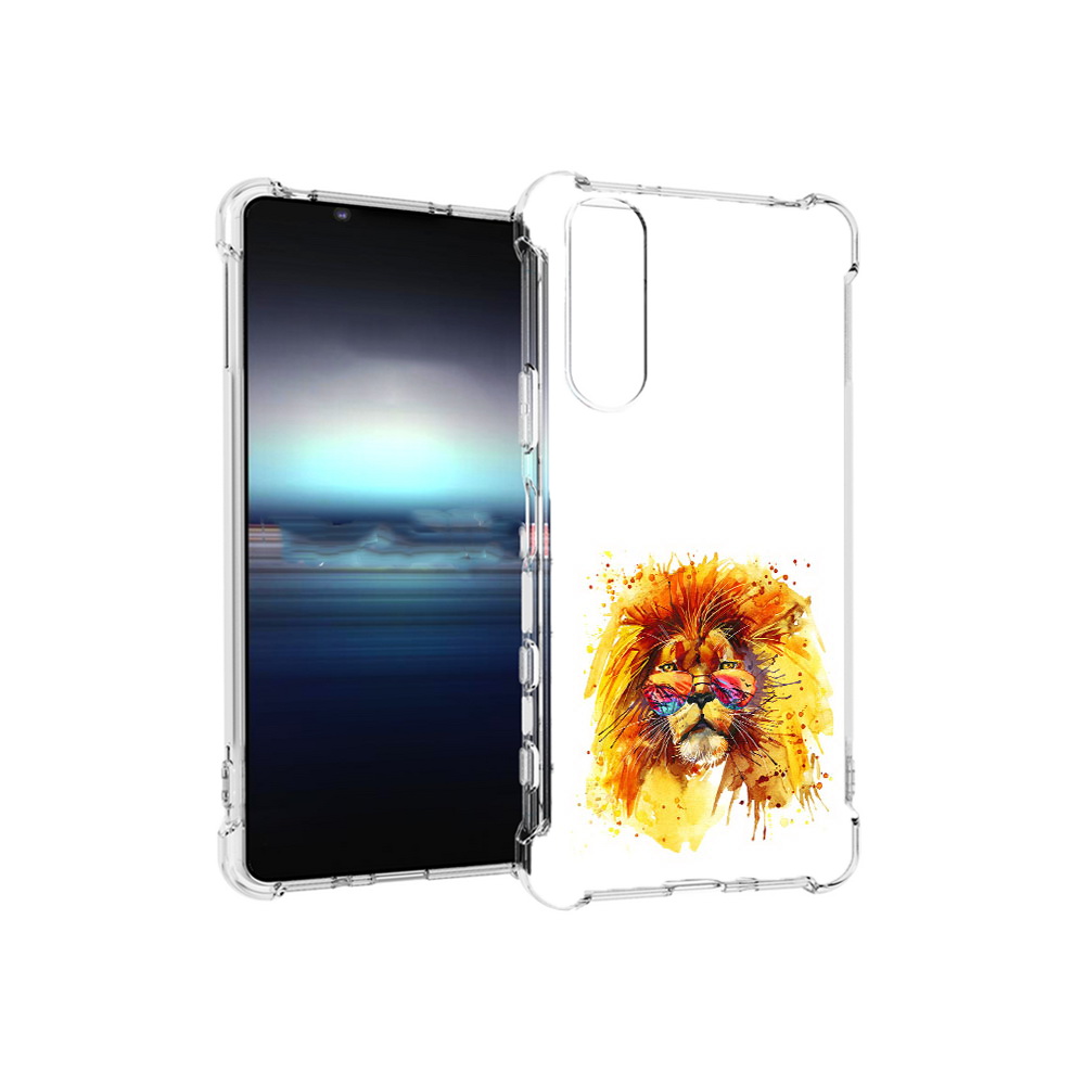 

Чехол MyPads Tocco для Sony Xperia 5 лев в очках (PT154834.228.436), Прозрачный, Tocco