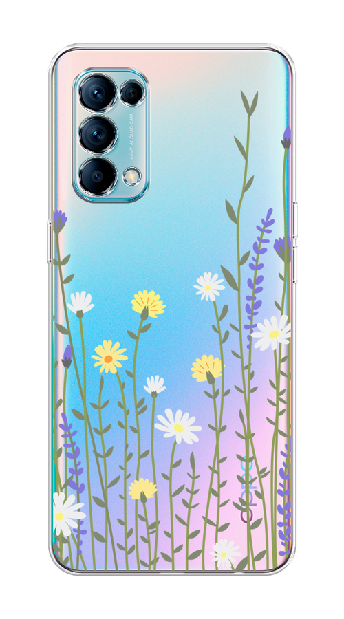 

Чехол на Oppo Reno 5 "Ромашка и лаванда", Зеленый;желтый;прозрачный, 255250-1