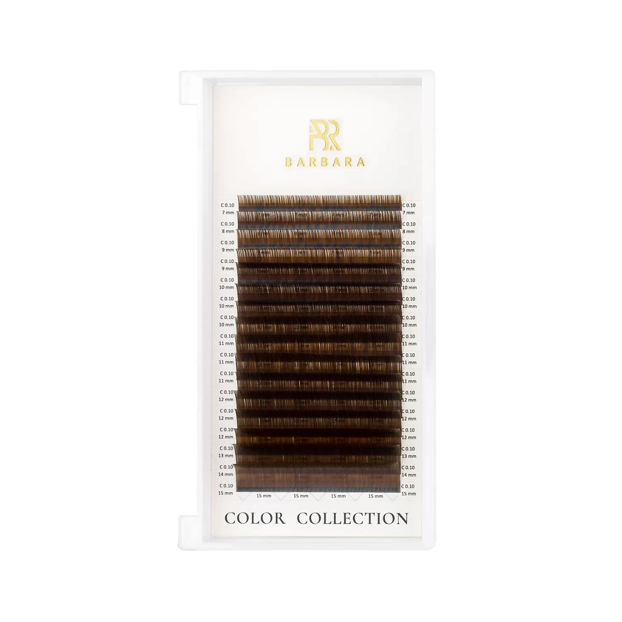 

Ресницы BARBARA Black-Dark Chocolate C 0.10 7-15mm, Коричневый