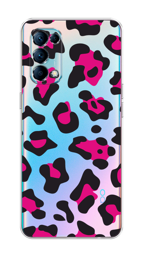 

Чехол на Oppo Reno 5 "Pink cow spots", Черный;розовый, 255250-1