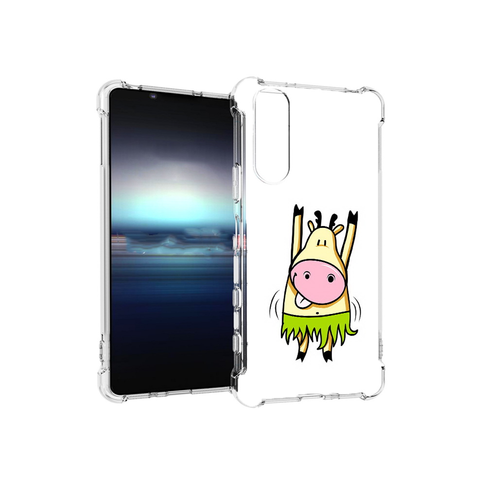 

Чехол MyPads Tocco для Sony Xperia 5 Веселая корова (PT154834.228.42), Прозрачный, Tocco