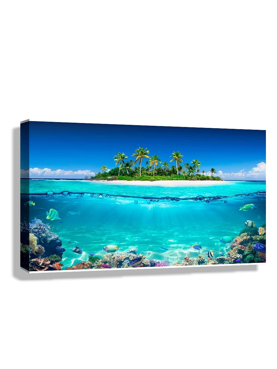 

Картина DRABS 60x40 см на холсте Коралловый риф у тропического острова