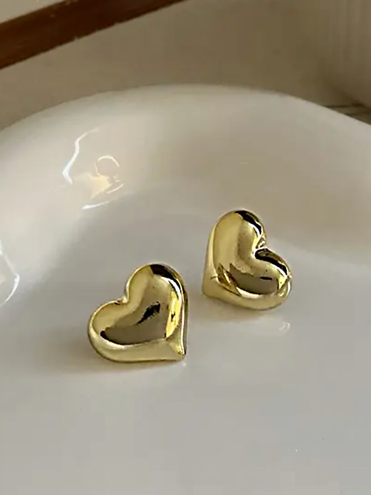 

Серьги из бижутерного сплава/стали NoBrand Сердце, Сердце