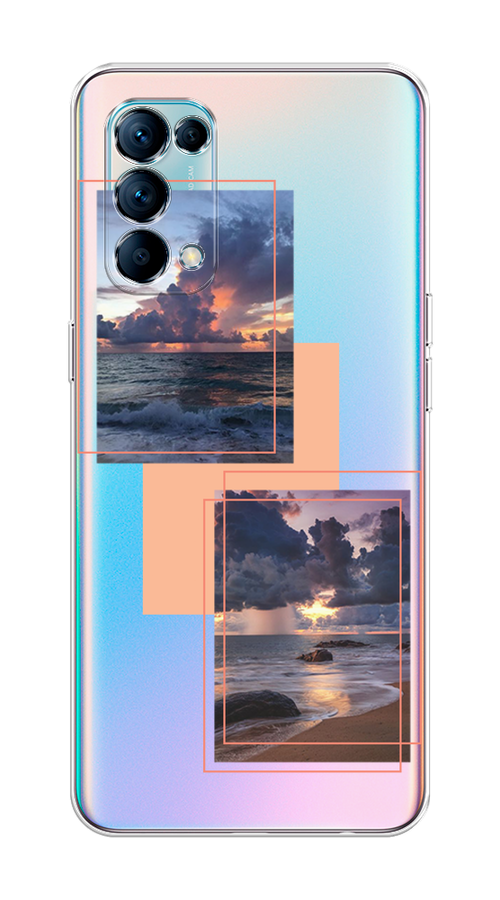 

Чехол на Oppo Reno 5 "Sky collage", Розовый;прозрачный;синий, 255250-1