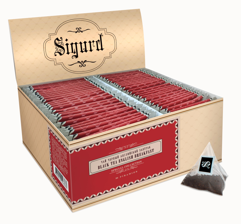 Чай Черный Sigurd Special Collection Английский Завтрак, 50 пакетиков по 2,5 г