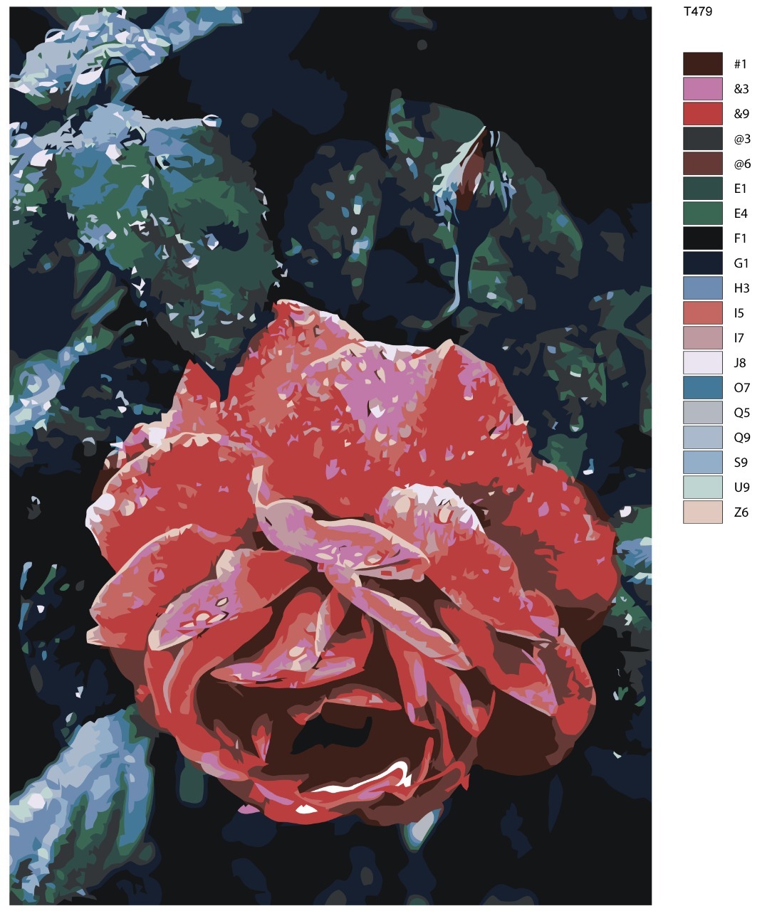 

Картина по номерам BRUSHES-PAINTS T479, Алая роза