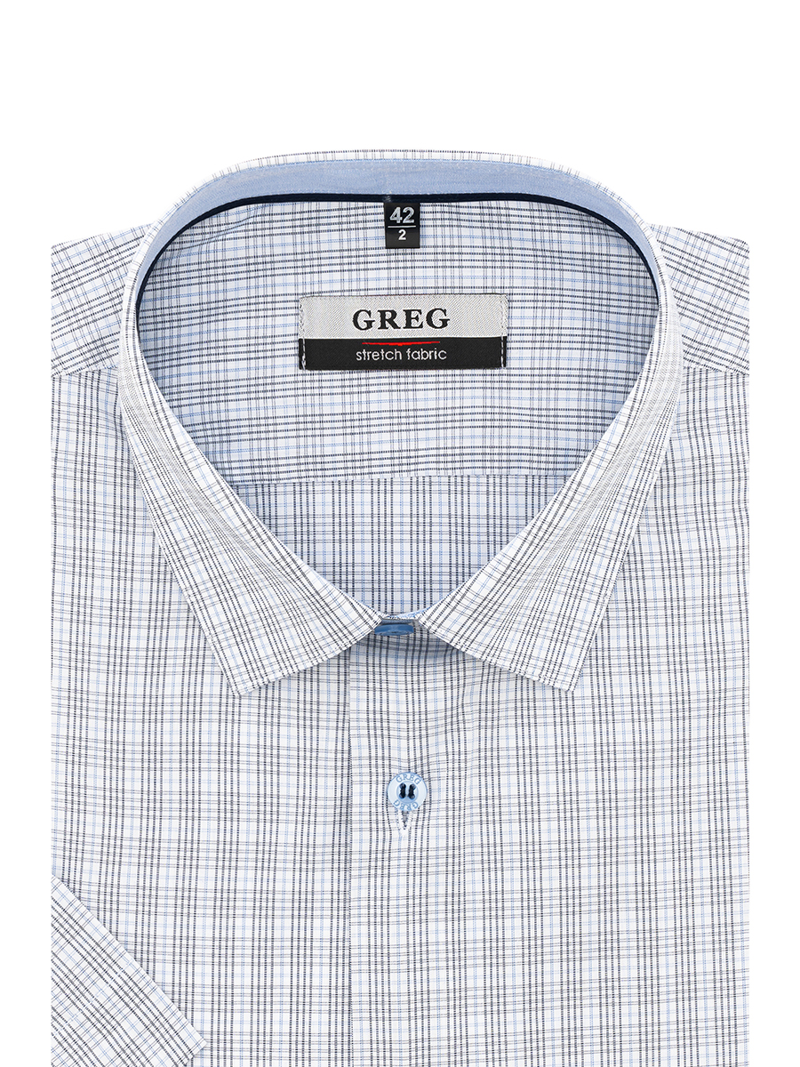 

Рубашка мужская Greg 00-00001362 голубая 40, Голубой, 00-00001362