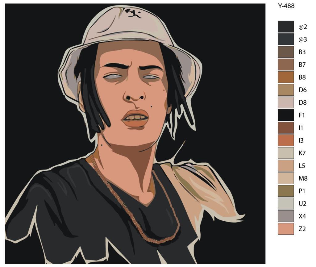 

Картина по номерам BRUSHES-PAINTS Y-488, Kizaru (Кизару) - Олег Нечипоренко, хип-хоп-исполнитель