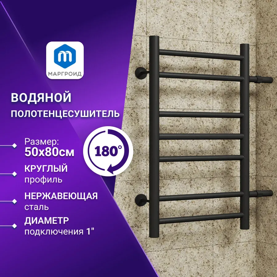 фото Полотенцесушитель водяной маргроид bau b10 50x80