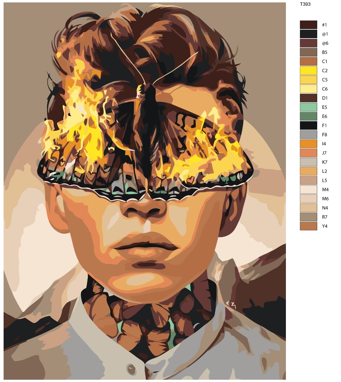 

Картина по номерам BRUSHES-PAINTS Т393, Огненная бабочка