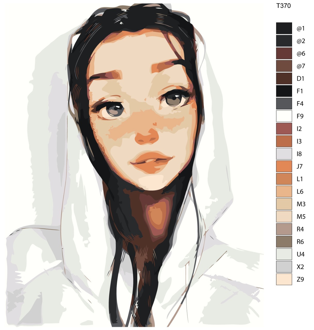 

Картина по номерам BRUSHES-PAINTS Т370, Девушка с веснушками