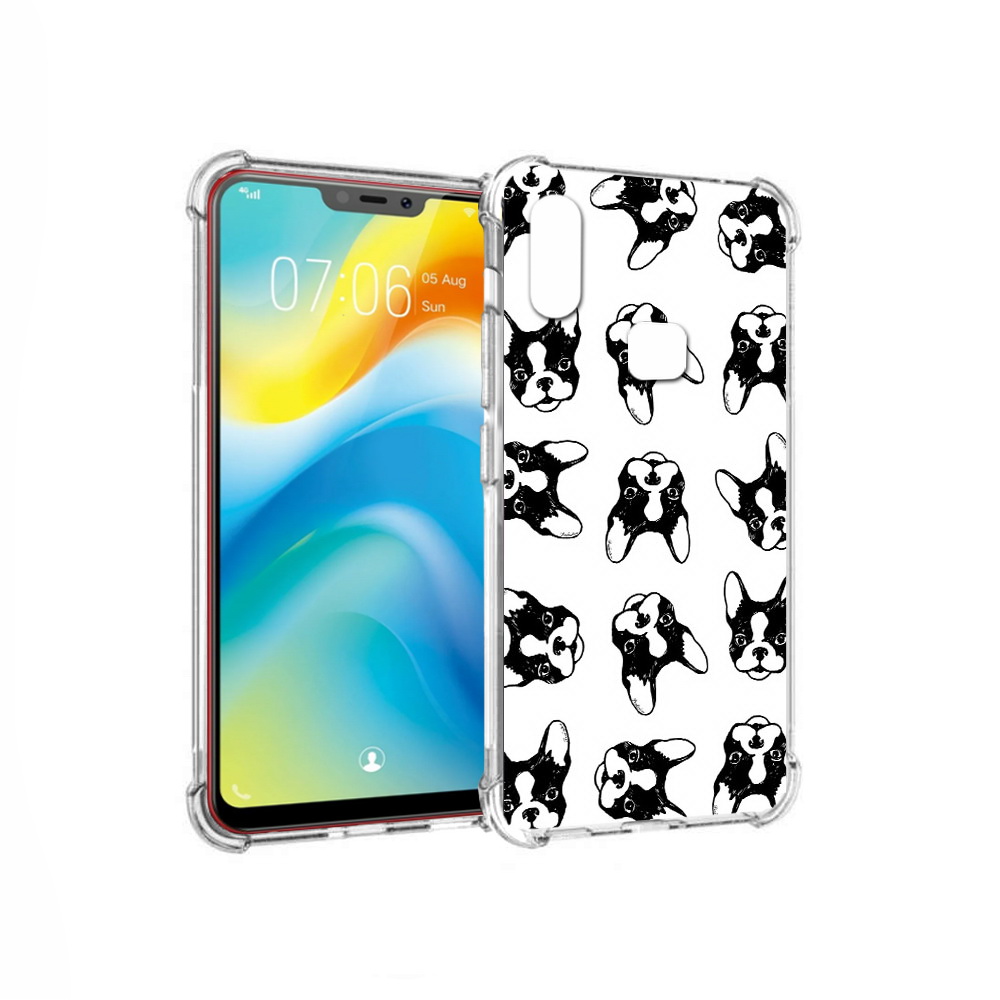 

Чехол MyPads Tocco для Vivo Y85 черно белые собачки (PT108269.426.683), Прозрачный, Tocco