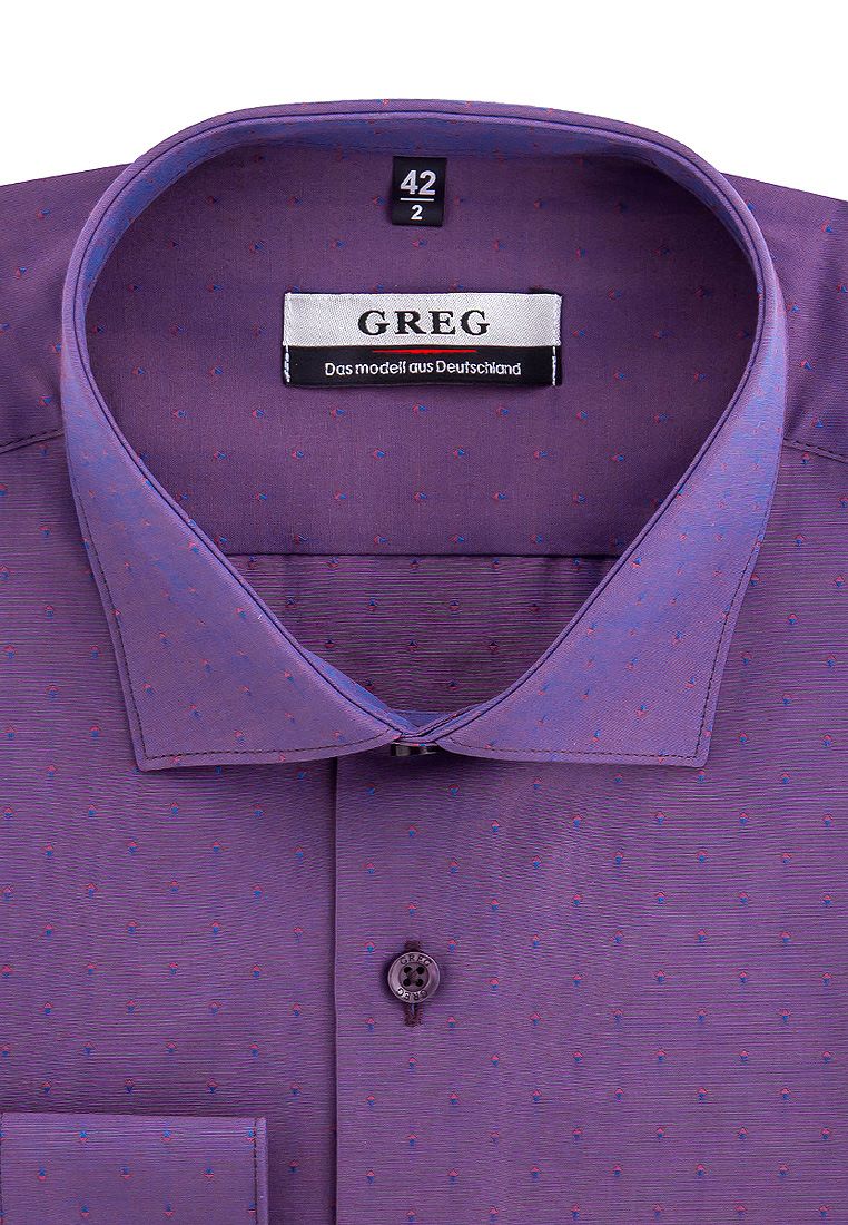 

Рубашка мужская Greg 01-00002859 фиолетовая 39, Фиолетовый, 01-00002859