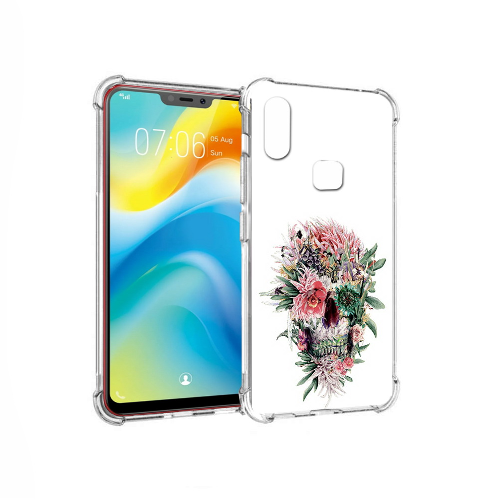 

Чехол MyPads Tocco для Vivo Y85 череп из цветов (PT108269.426.677), Прозрачный, Tocco