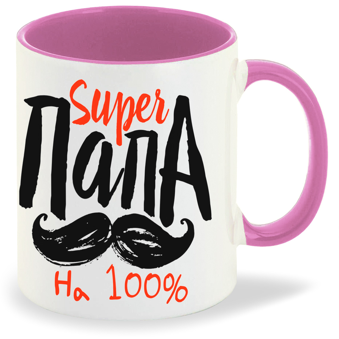 

Кружка CoolPodarok Прикол Семья Super папа на 100, Прикол Семья Super папа на 100