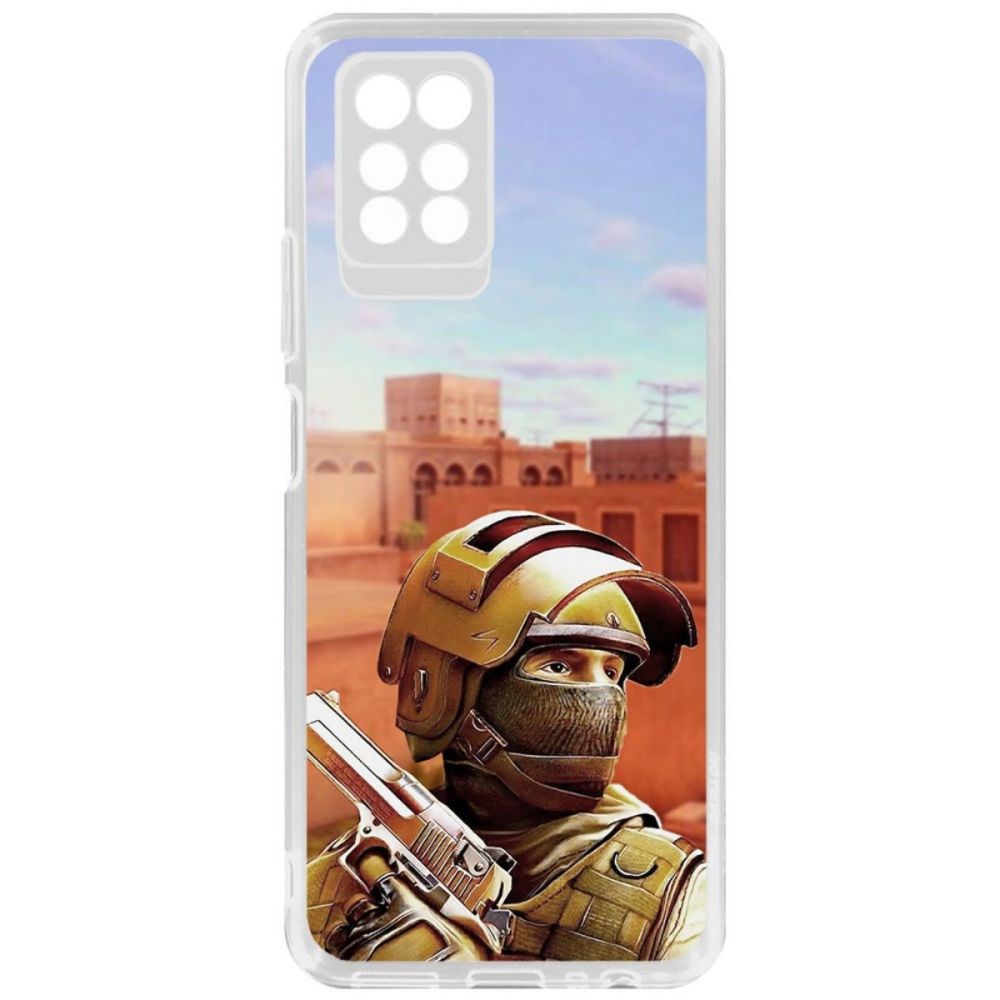 

Чехол-накладка Krutoff Standoff 2 - Спец для Infinix Note 10 Pro, Прозрачный