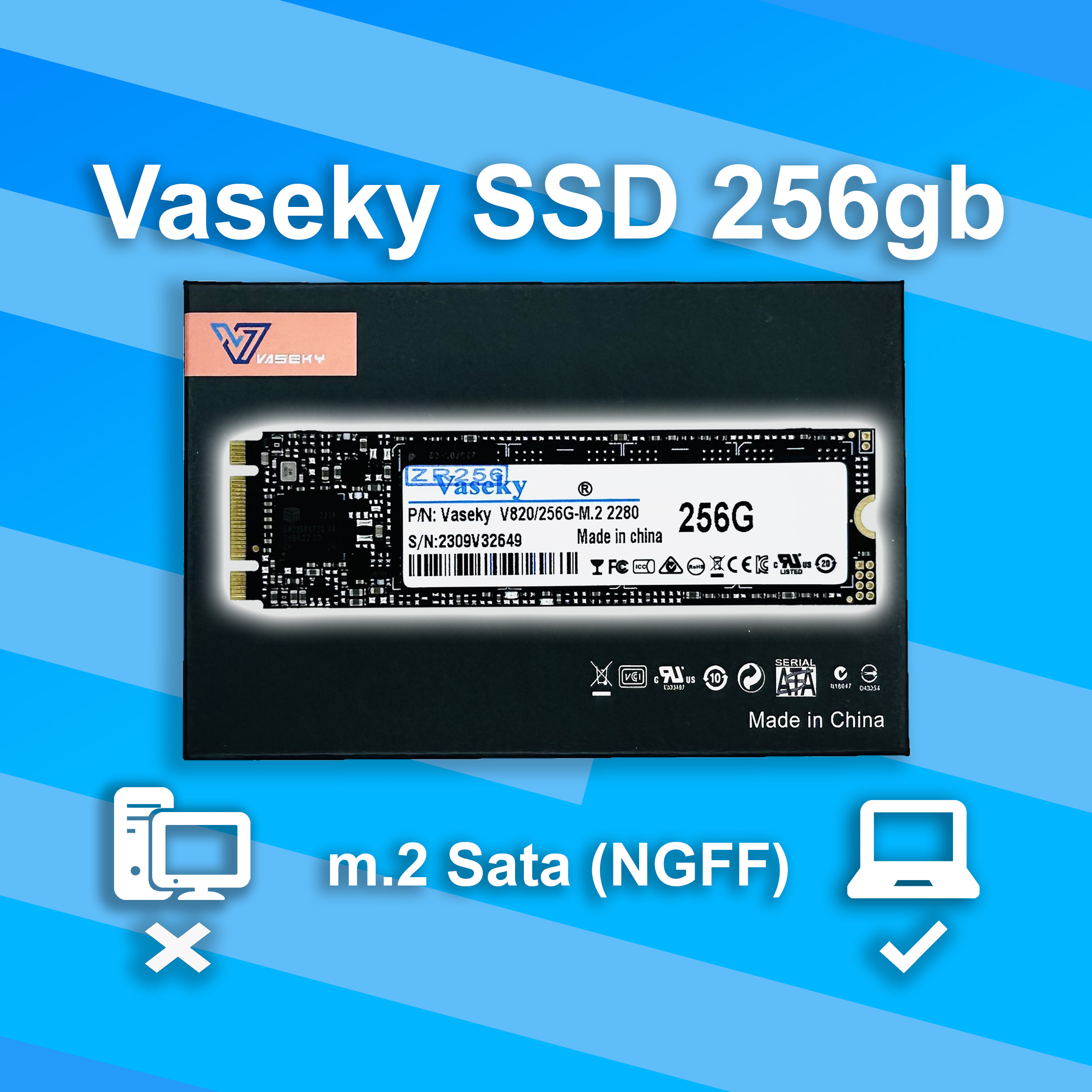 

SSD накопитель Vaseky V820 M.2 2280 256 Gb, V820