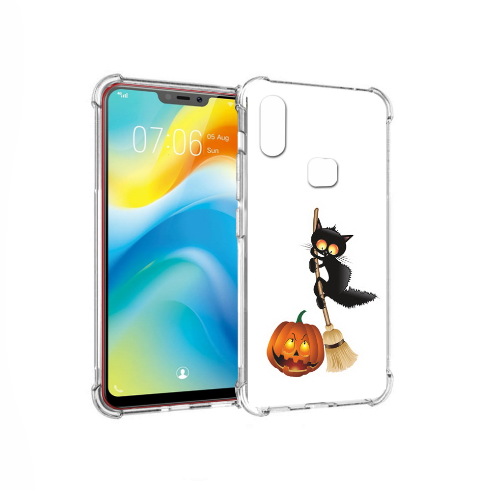 

Чехол MyPads Tocco для Vivo Y85 хэлуинский котик (PT108269.426.667), Прозрачный, Tocco