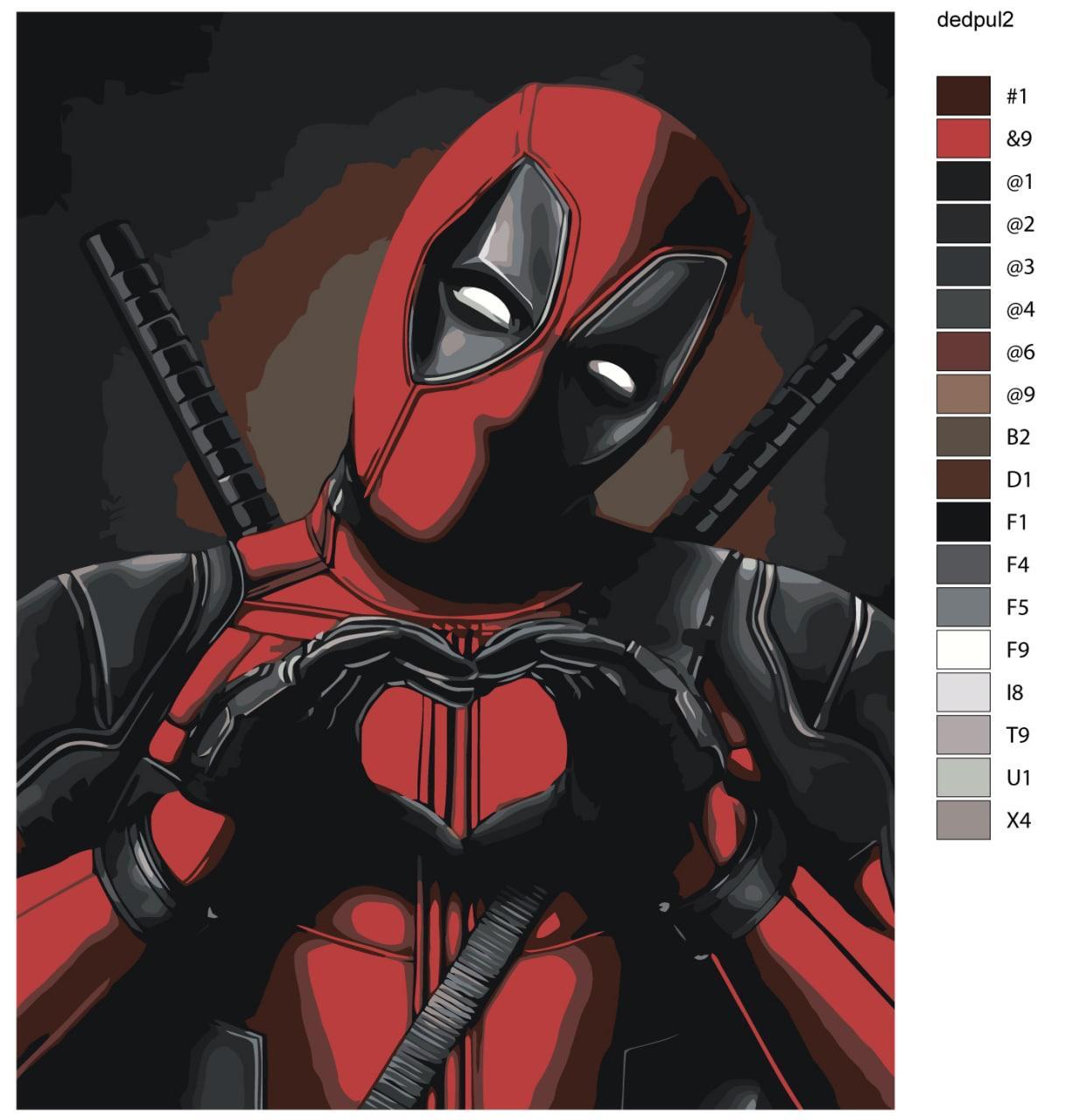 

Картина по номерам BRUSHES-PAINTS DEADPUL-2, Дэдпул 2