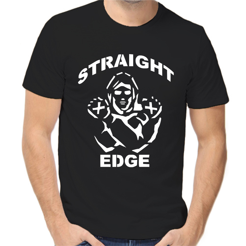 

Футболка мужская черная 44 р-р Straight edge, Черный, fm_Straight_edge