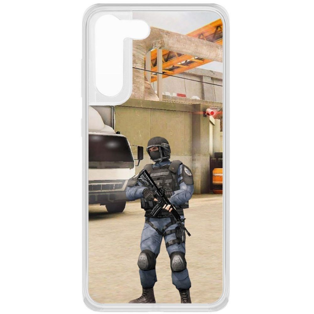 

Чехол-накладка Krutoff Standoff 2 - GIGN для Samsung Galaxy S21 FE (G990), Прозрачный
