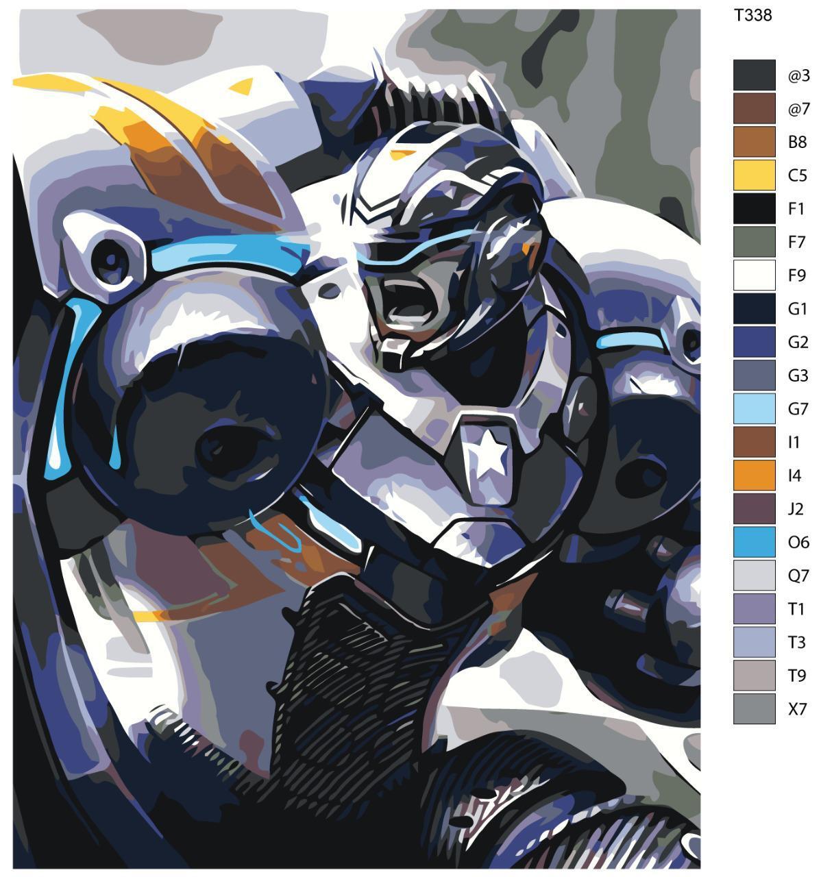 

Картина по номерам BRUSHES-PAINTS Т338, Mobile Legends: ДЖОНСОН