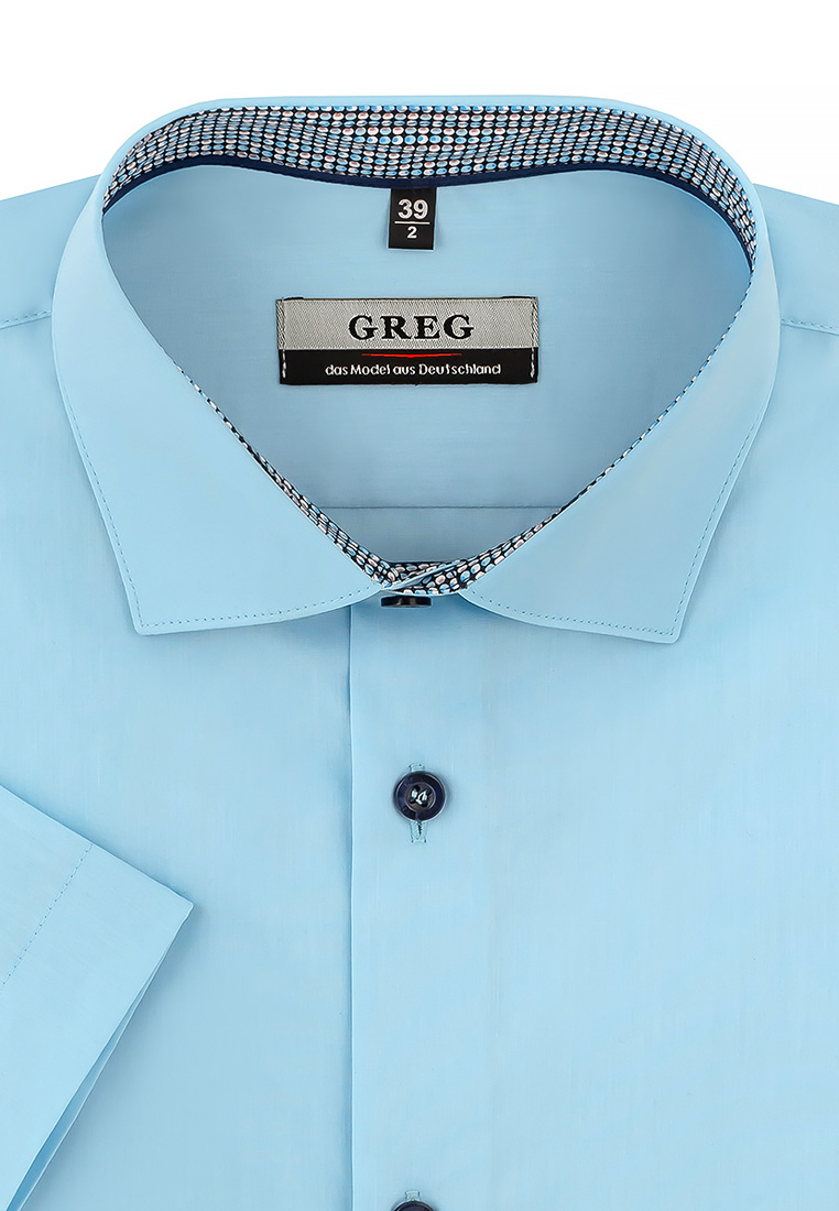 

Рубашка мужская Greg 01-00008816 голубая 39, Голубой, 01-00008816