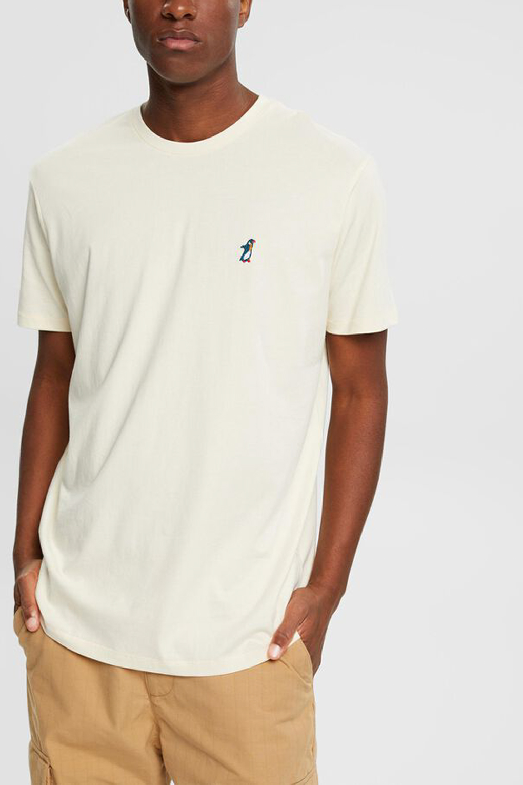 

Футболка мужская Esprit Edc 102CC2K306 бежевая 2XL, Бежевый, 102CC2K306
