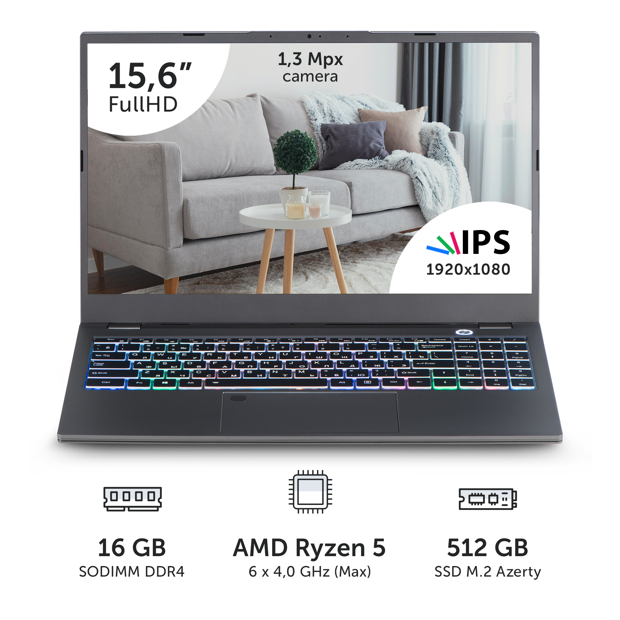 

Ноутбук Azerty RBA-2500 серый, RBA-2500