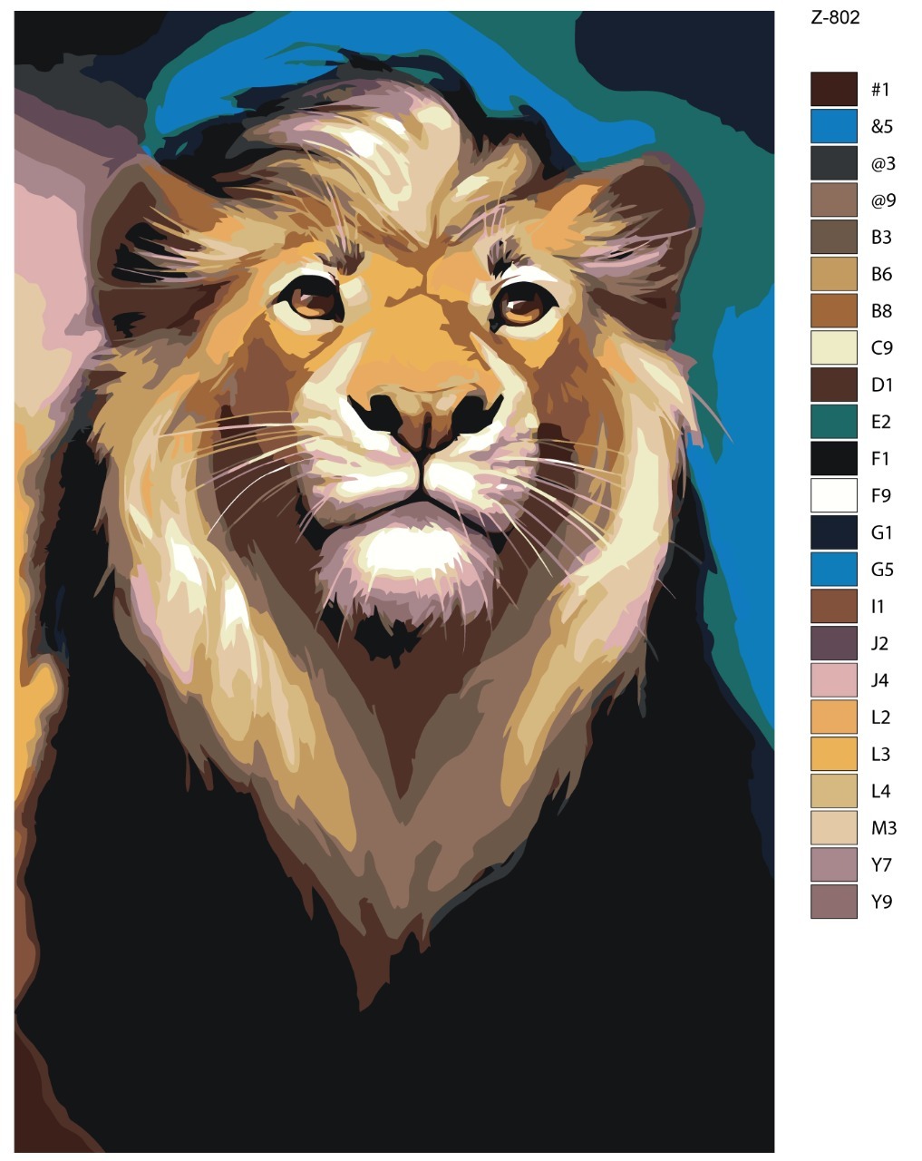 

Картина по номерам BRUSHES-PAINTS Z-802, Лев