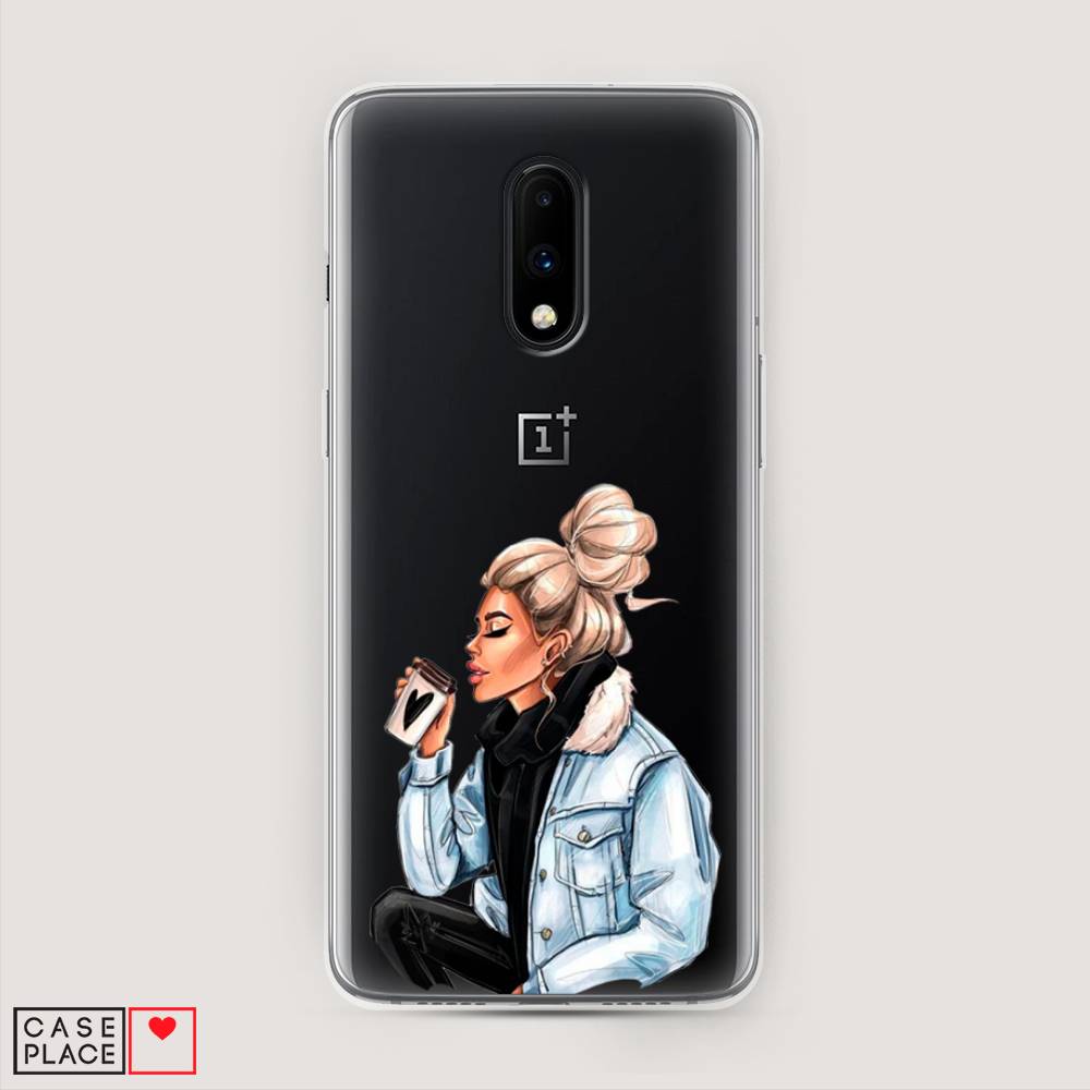 

Чехол Awog на OnePlus 7 / ВанПлас 7 "Cute girl", Коричневый;бежевый, 150750-7