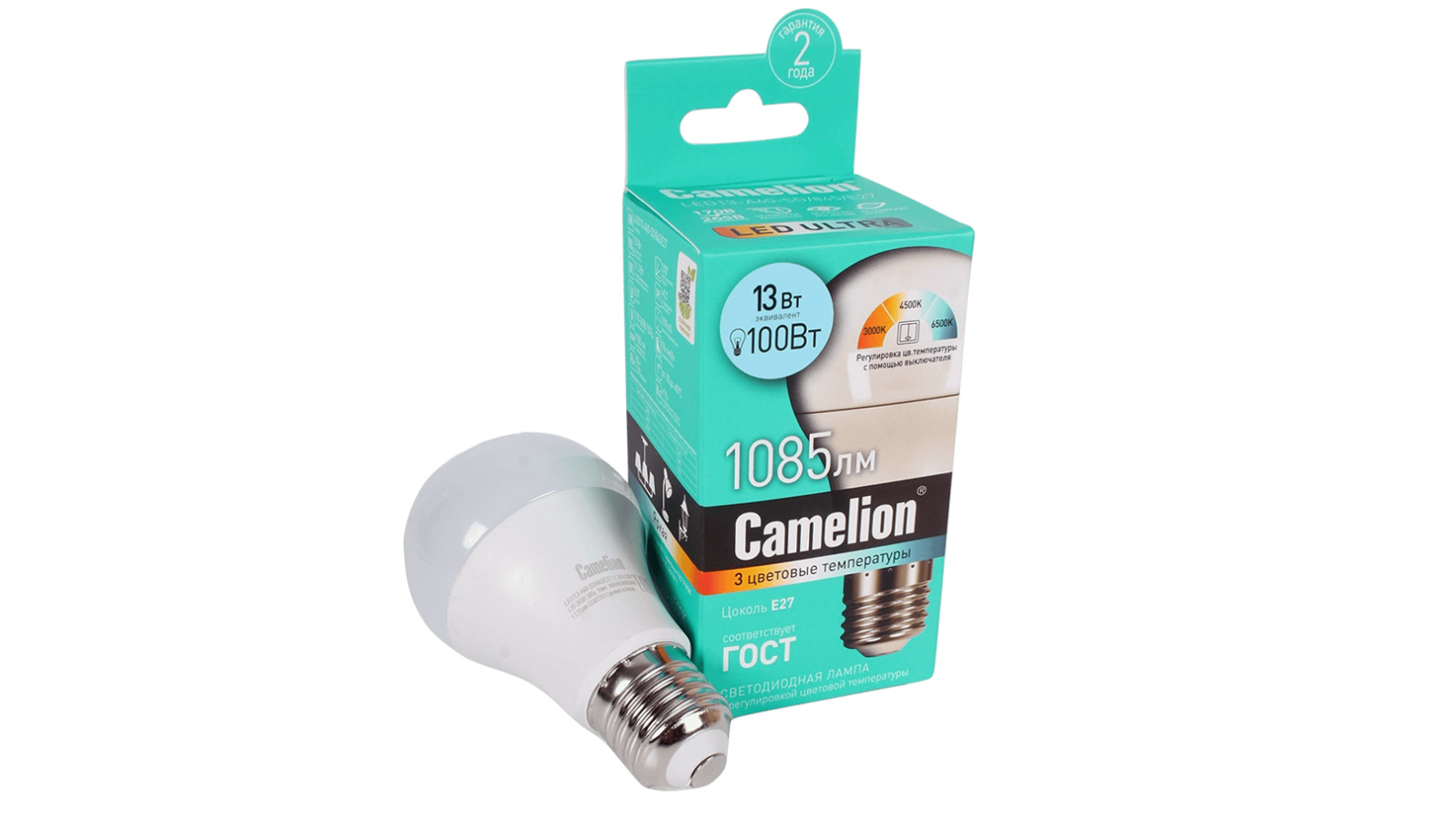Электрическая лампа Camelion светодиодная с изменением цветовой температуры 13Вт 220В LED1