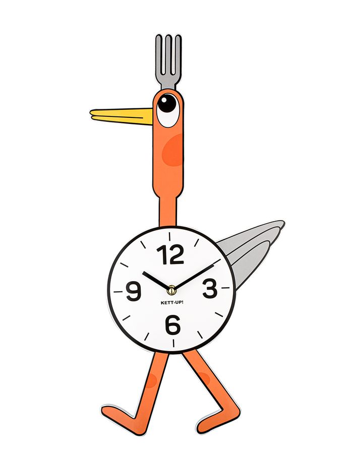 фото Часы детские настенные kett-up design zoo модный страус