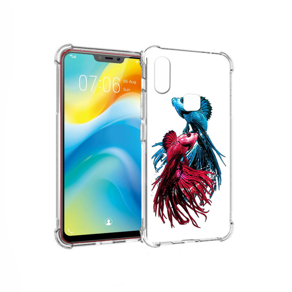 

Чехол MyPads Tocco для Vivo Y85 рыбы петушки (PT108269.426.592), Прозрачный, Tocco