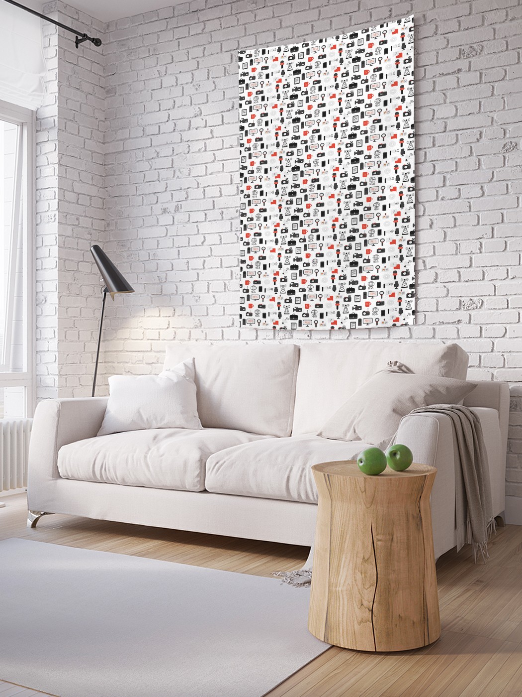 

Вертикальное фотопанно на стену JoyArty Атрибуты прессы 150x200 см, Атрибуты прессы