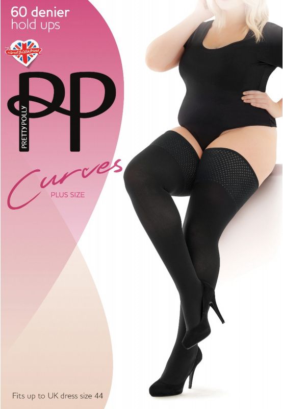 Чулки женские Pretty Polly AXE7 черные 3XL 5510₽