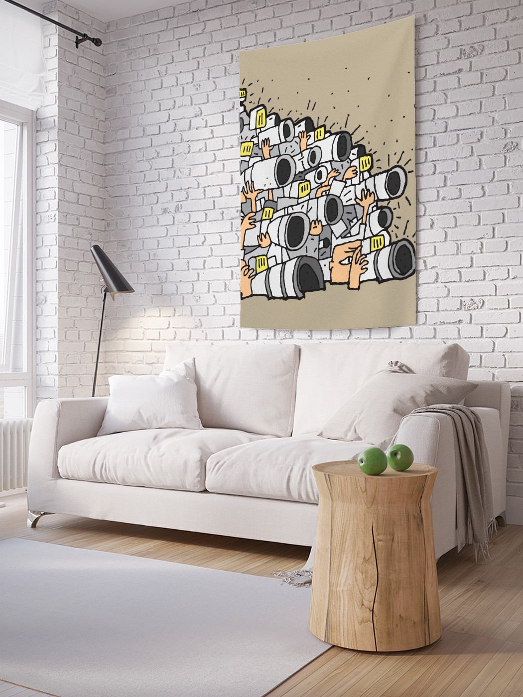 

Вертикальное фотопанно на стену JoyArty Объективы журналистов 150x200 см, Объективы журналистов