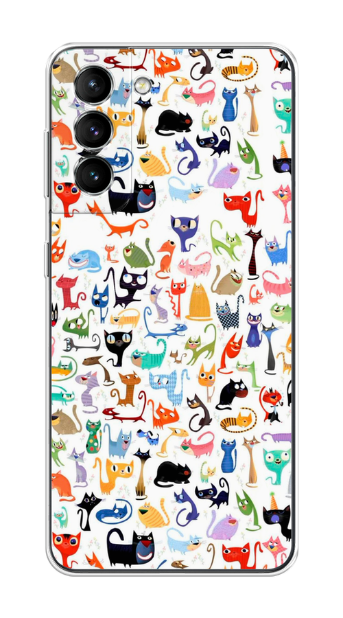 

Чехол на Samsung Galaxy S21 "Цветные коты", Разноцветный, 2101850-1