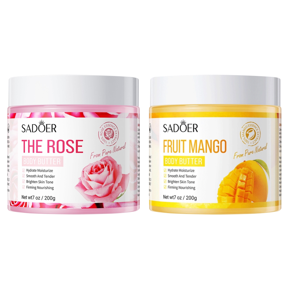 

Набор Крем-масел для тела Sadoer с манго и розой 200 г 2 шт
