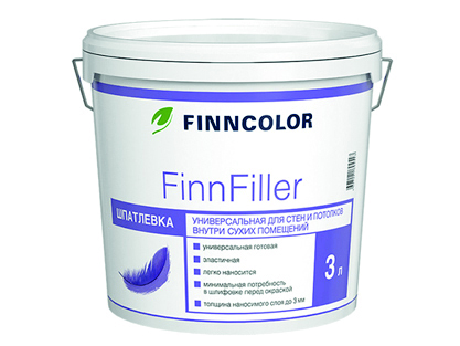 Шпатлевка финишная FinnFiller TIKKURILA 3 л белая финишная шпатлевка tikkurila
