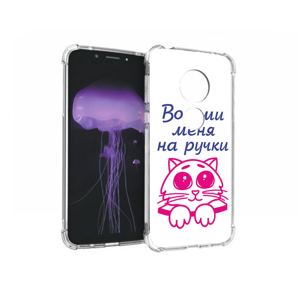 

Чехол MyPads Tocco для Motorola Moto G7 мяу (PT123662.354.491), Прозрачный, Tocco