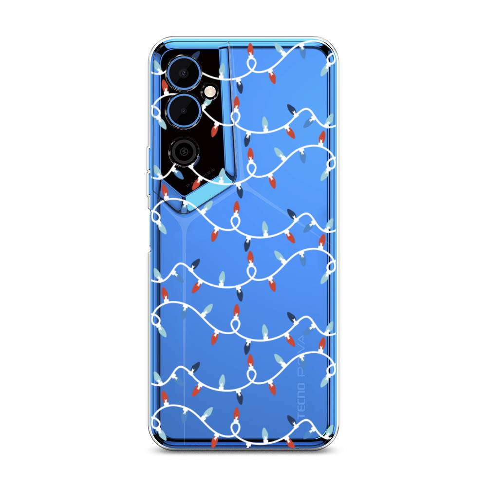 

Чехол для Tecno Pova Neo 2 "Разноцветная гирлянда", Белый;красный;синий, 302450-5
