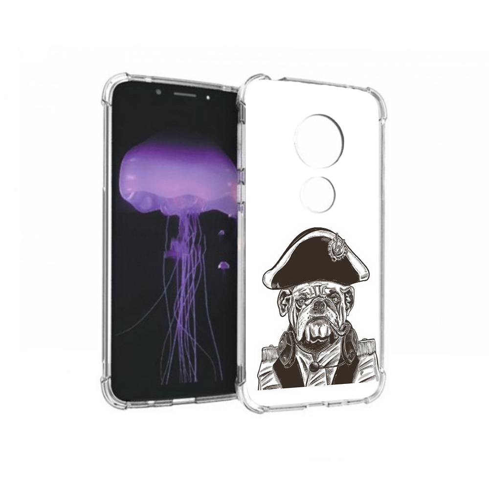 

Чехол MyPads Tocco для Motorola Moto G7 мопс генерал (PT123662.354.483), Прозрачный, Tocco