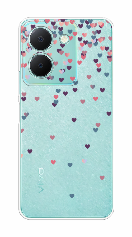 

Чехол на Vivo Y36 "Посыпка сердечки", Розовый;фиолетовый, 268950-3