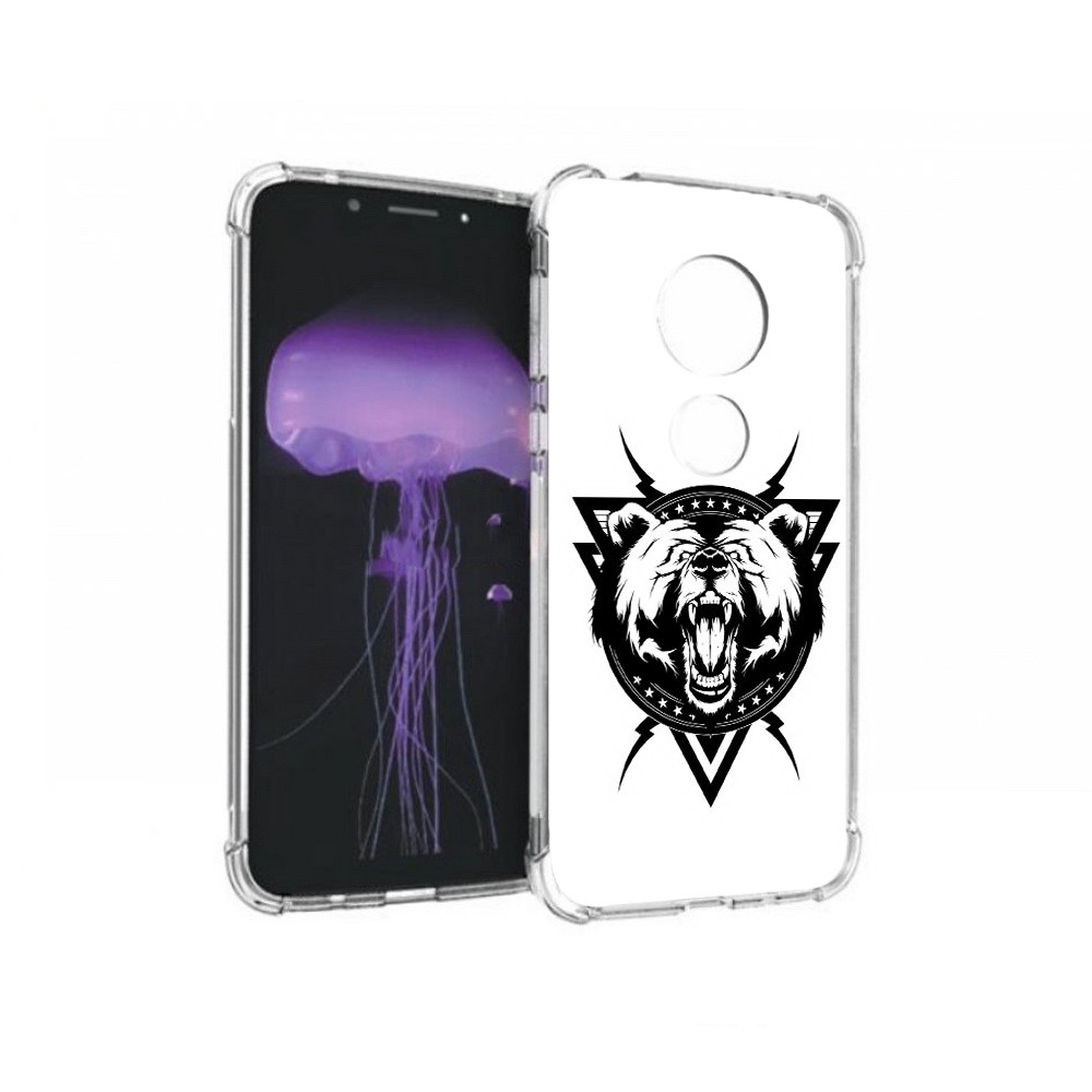 

Чехол MyPads Tocco для Motorola Moto G7 медведь в треугольнике (PT123662.354.464), Прозрачный, Tocco