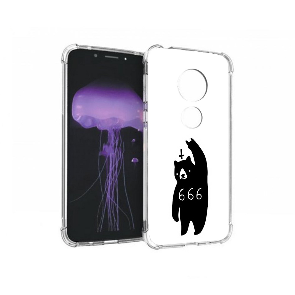 

Чехол MyPads Tocco для Motorola Moto G7 медведь 666 (PT123662.354.462), Прозрачный, Tocco