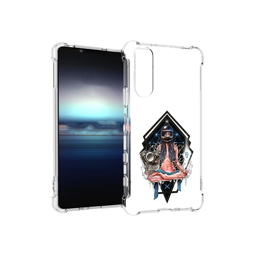 

Чехол MyPads Tocco для Sony Xperia 5 красивая девушка в шлеме (PT154834.228.406), Прозрачный, Tocco