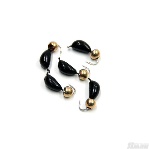 

Мормышка Yaman банан черный, d-3 мм, вес 0,5 г, шарик латунный, 00-00020556